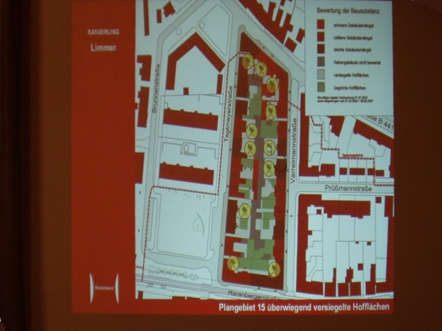 Plandarstellung der Stadt Hannover zur Erweiterung des Sanierungsgebiets Limmer